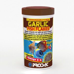 ração prodac garlic fish flakes 50g
