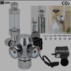 regulador de co2 para aquario ,valvula eletromagnetica ,controlado de bolhas (rosca cga320)